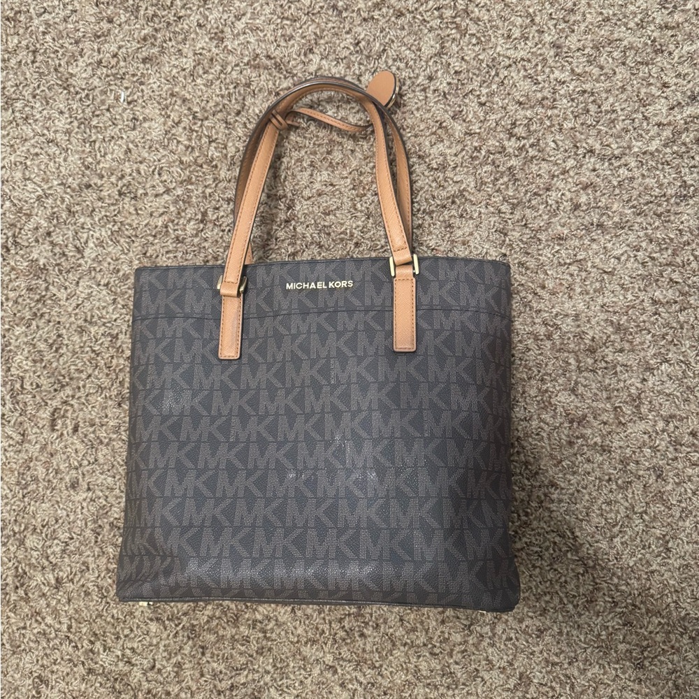 Michael Kors Dark Brown Monogram Tote